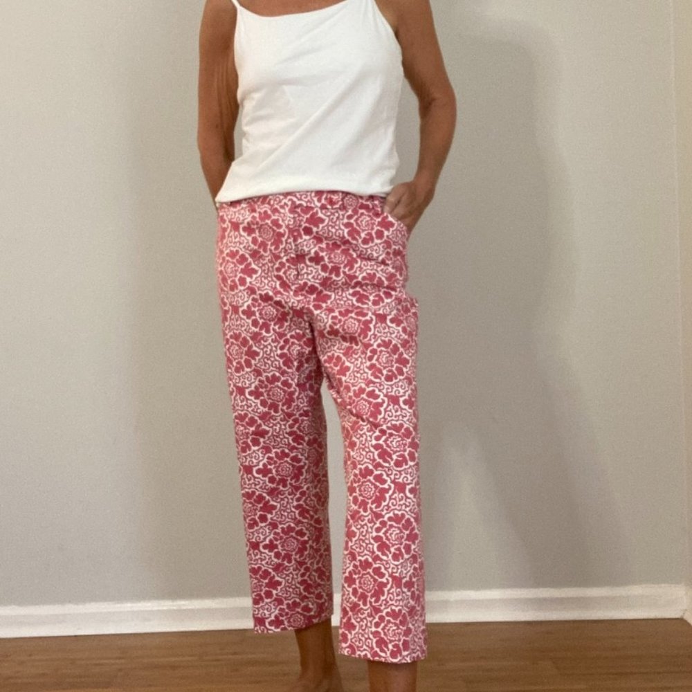 Charter Club Ankle Pant Size 16 Pink & White